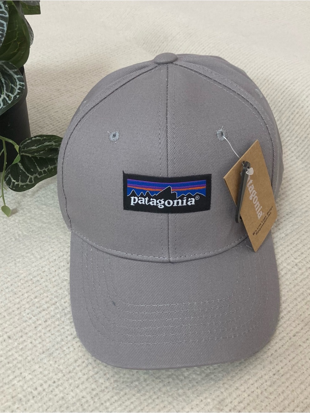 Patagonia Light Gray Logo Patch Baseball Hat